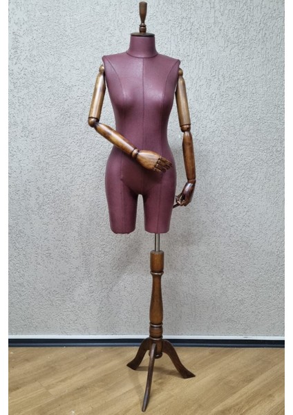 38 Beden Ahşap Kollu Terzi Mankeni Prova Mankeni Vitrin Mankeni