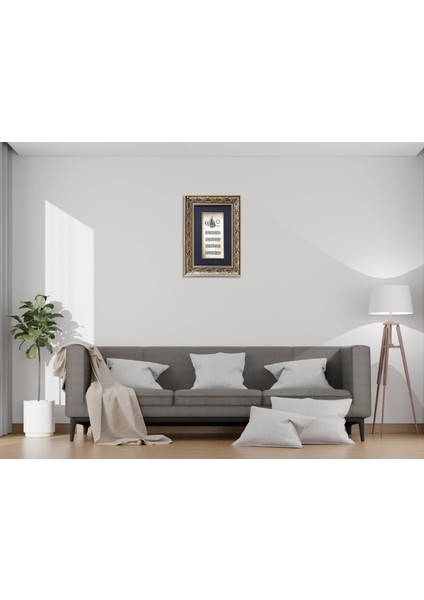 Tuğra Besmele -Ayetel Kürsi ve Nazar Ayeti Çerçeveli Tablo fırsatları