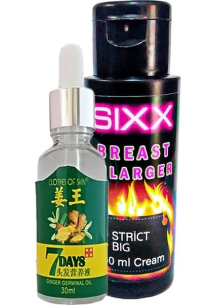 7days Bay Saç Bakım Yağı ve + Sıxx Memme Şekiııendirici Bakım Kremi 60 ml