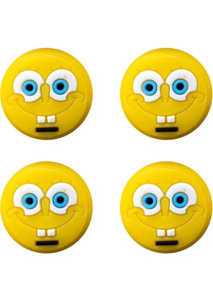 Sünger Bob Ps5/ps4/ps3/xbox One/one X/one S/series X/series S 3D Analog Silikon Koruyucu -4 Adet