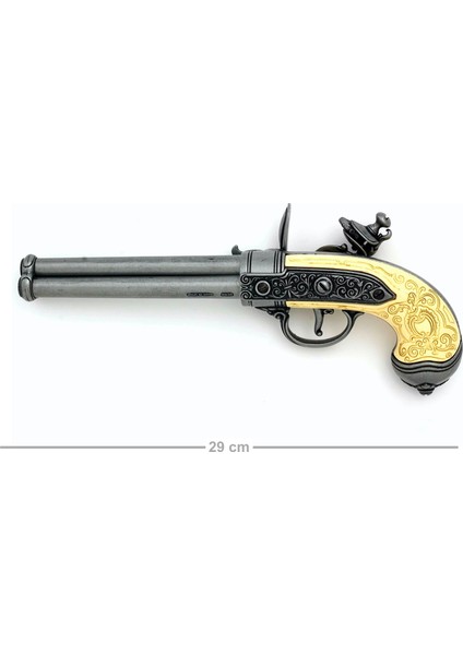 Denix Dekoratif Üç Namlulu Çakmaklı Tabanca, Italya 1680 fiyatları