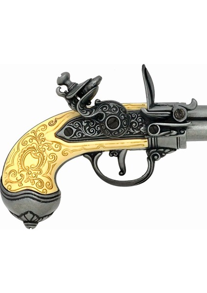 Denix Dekoratif Üç Namlulu Çakmaklı Tabanca, Italya 1680 fırsatları