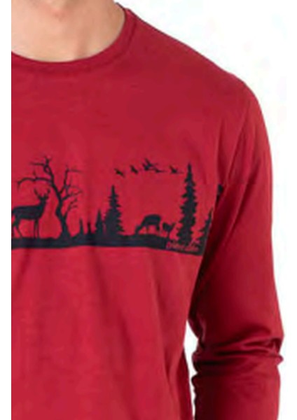 6104 Erkek Bordo Uzun Kollu Bisiklet Yaka Pijama Takımı fiyatları
