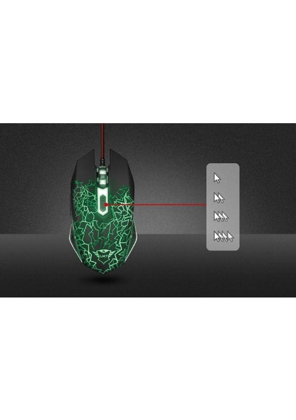 Izza Gxt 105 USB 2400 Dpı Siyah 6 Buttons Rgb Oyuncu Mouse indirimleri