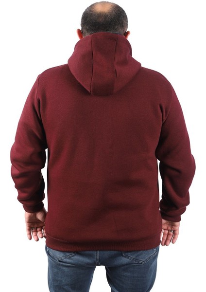 Mocgrande Büyük Beden Unisex Kapüşonlu 3ip Sweat 11701 Murdum