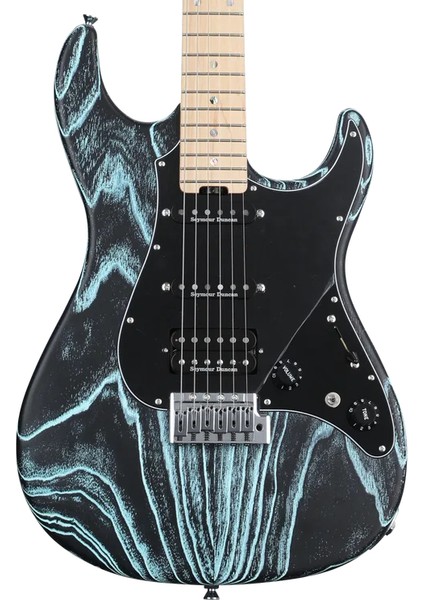 Esp Custom Snapper Ctm Drift Wood Black Blue Filler Elektro Gitar