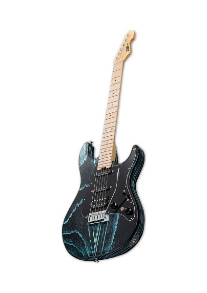 Esp Custom Snapper Ctm Drift Wood Black Blue Filler Elektro Gitar fırsatları