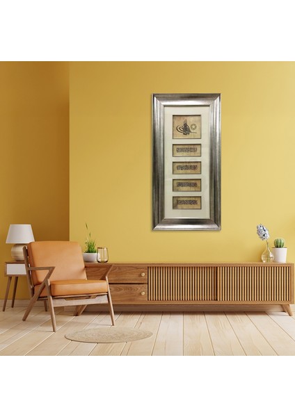 Tuğra Besmele -Ayetel Kürsi ve Nazar Ayeti Çerçeveli Tablo fırsatları