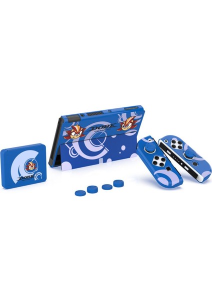 Switch OLED 3in1 Standlı Rnkli Kılıf Analog Yükseltici ve Koruyucu Kart Kutusu