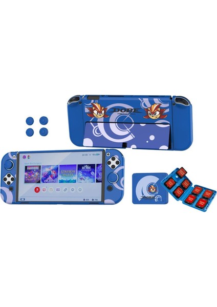 Switch OLED 3in1 Standlı Rnkli Kılıf Analog Yükseltici ve Koruyucu Kart Kutusu fiyatları
