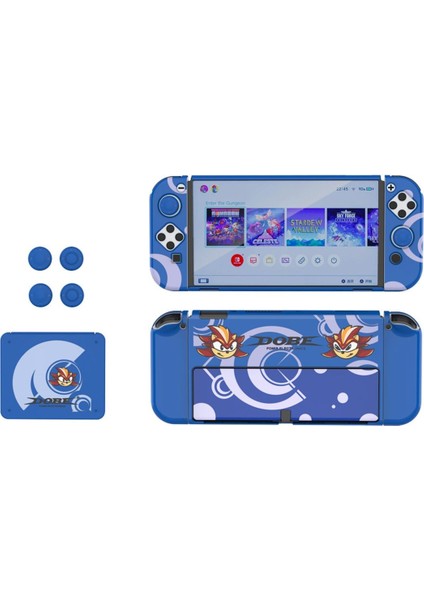Switch OLED 3in1 Standlı Rnkli Kılıf Analog Yükseltici ve Koruyucu Kart Kutusu modelleri