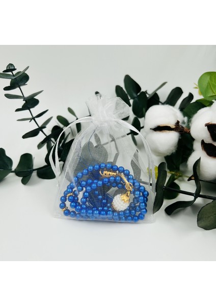 10 Adet Hediyelik Tül Keseli Inci Tesbih (Mevlid-Hac-Umre-Sünnet)