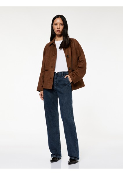 Normal Bel Uzun Paça Straight Fit Jean Pantolon - Straight Fit Jean