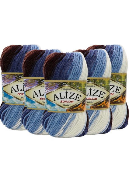 Burcum Batik El Örgü Ipliği 5735 Batik - 5 Adet