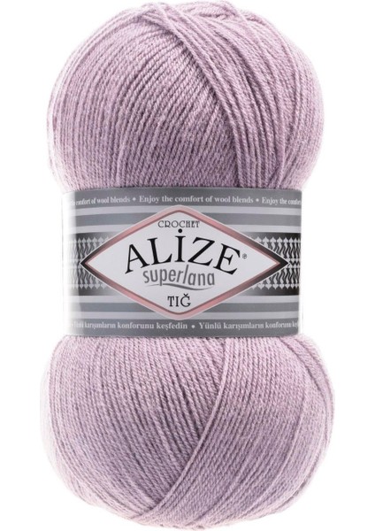 Superlana Tığ El Örgü Ipliği 505 Gül Kurusu - 1 Adet