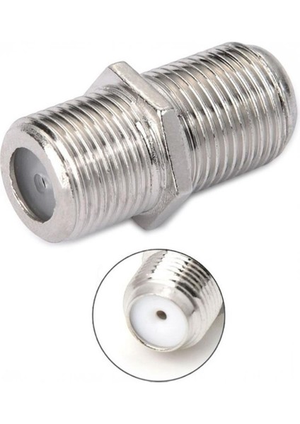 10 Adet F Tipi Birleştirici Ara Konnektör – Dişi-Dişi Tv/uydu Bağlantı Aparatı