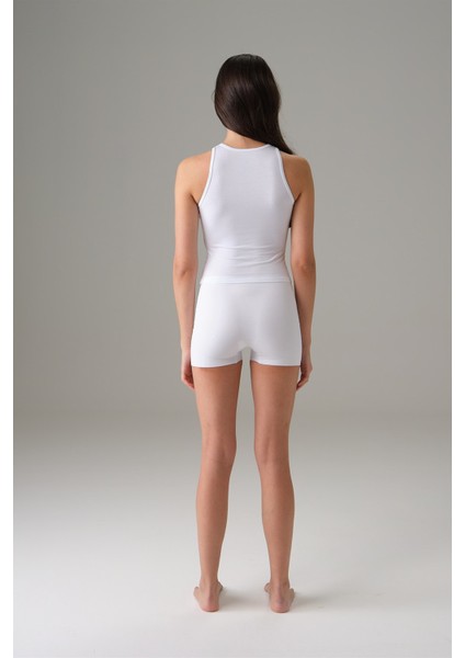 Kadın Halter File Yaka Atlet Beyaz 9401 fiyatları