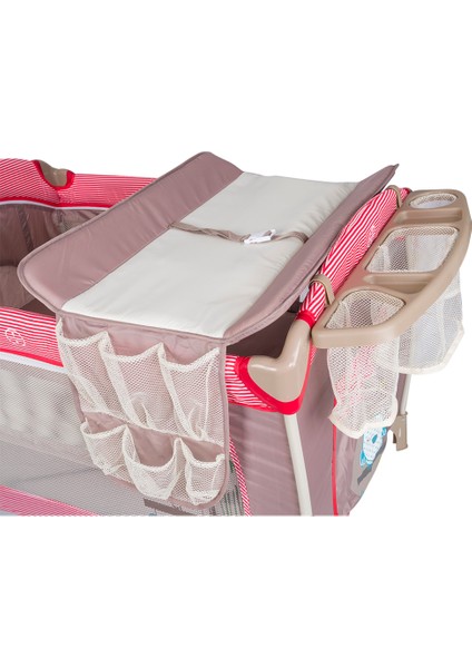 Kanz Hamburg 70X110CM Dönenceli Oyun Parkı Seyahat Yatağı - Kırmızı fiyatları