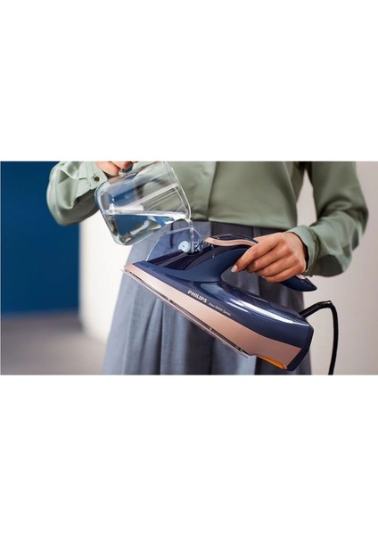 3000W Buharlı Ütü, Şık Tasarım, 260 G Turbo Buhar, 0,35 Ml, Lacivert