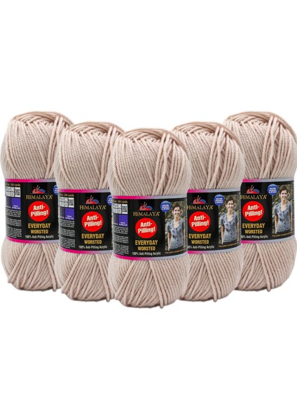 Everyday Worsted Anti Pilling El Örgü Ipliği 70631 Taş Beji - 5 Adet