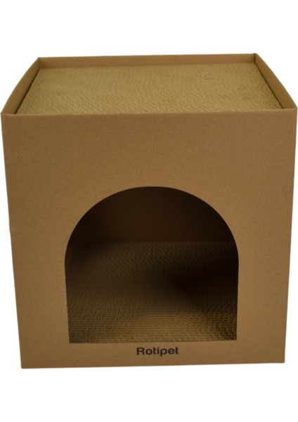 Karton Kedi Evi ve Tırmalama Kutusu 32X32X32 cm –çift Fonksiyonlu Kedi Evi ve Tırmalaması modelleri