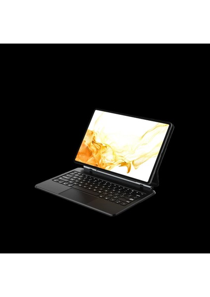 Samsung Galaxy T737 Tab S7 Fe 12.4 Kılıf Eternal Ledli Klavyeli Tablet Kılıfı - Siyah modelleri