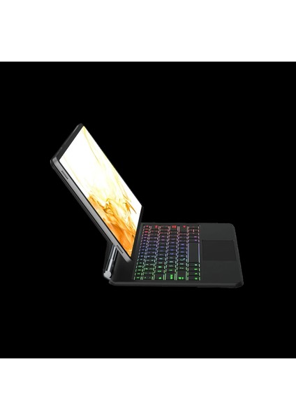 Samsung Galaxy T737 Tab S7 Fe 12.4 Kılıf Eternal Ledli Klavyeli Tablet Kılıfı - Siyah fırsatları