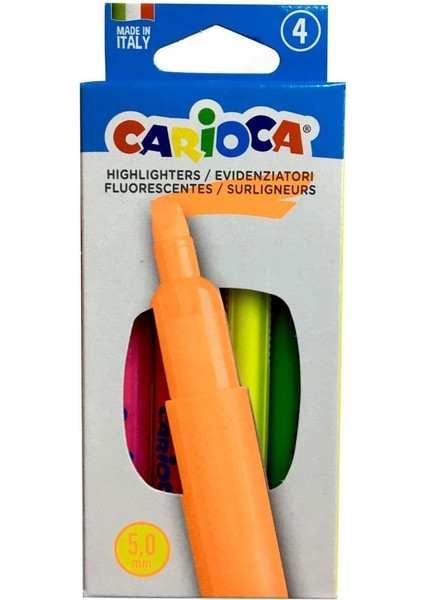 Nessiworld Carioca Fosforlu Renkler Işaretleme Kalemi 4 Renk 42867