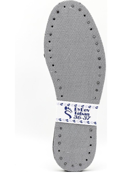 By Dev Renkli Kumaş & Eva & Keçe Taban Gri (36-37) - 1 Adet