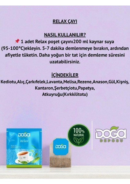Relax Doğal Bitki Çayı 20’li Poşet fırsatları