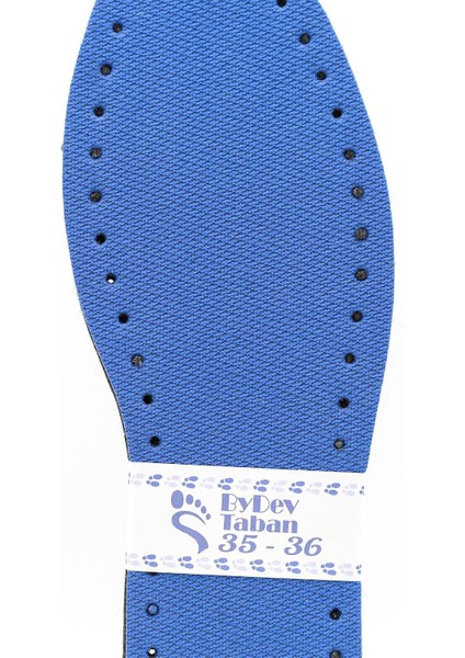 By Dev Renkli Kumaş & Eva & Keçe Taban Saks Mavi (35-36) - 1 Adet fiyatları