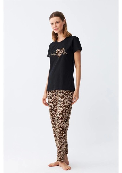 Kadın Penye Kısa Kol Pijama Takım 4128