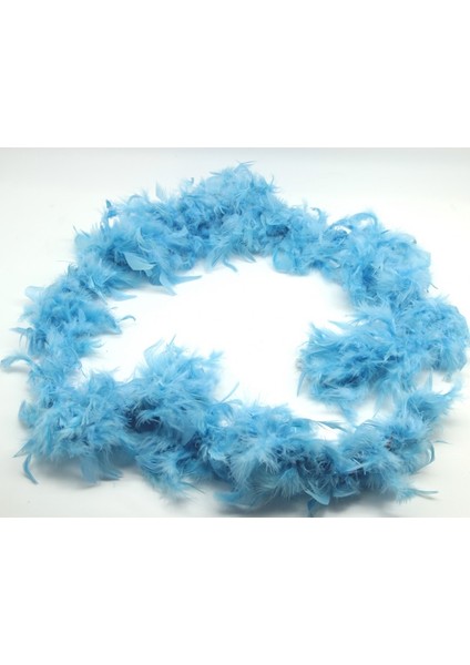 Bebek Mavisi Kabarık Tüylü Otriş Boa Dekorasyon Tüy 180 cm (3791) modelleri