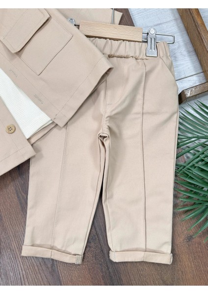 Gabardin Likralı Pamuklu Sweatshirt Premium Kalite 3 Lü Erkek Bebek Takım modelleri