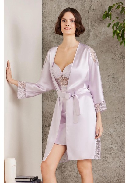 Saten Sabahlık Gecelik Pijama Takım Şortlu Takım Terlik Hediyeli Gelin Çeyiz Seti fiyatları