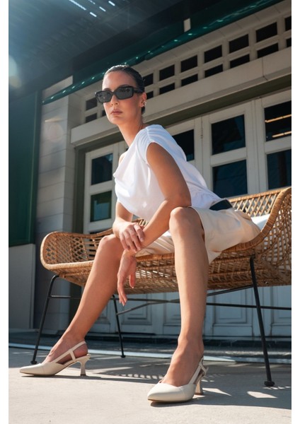 Hakiki Deri Topuklu Kadın Ayakkabısı 25SRK005