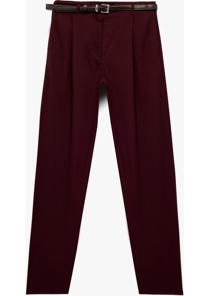 Normal Bel Regular Fit Cepli Kemerli Kumaş Pantolon