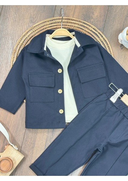 Gabardin Likralı Pamuklu Sweatshirt Premium Kalite 3 Lü Erkek Bebek Takım fiyatları