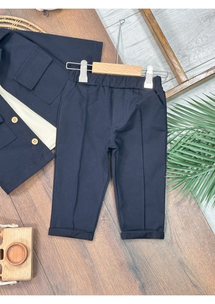 Gabardin Likralı Pamuklu Sweatshirt Premium Kalite 3 Lü Erkek Bebek Takım modelleri