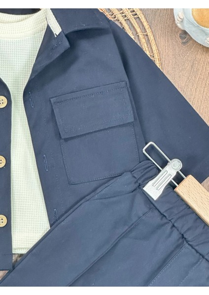 Gabardin Likralı Pamuklu Sweatshirt Premium Kalite 3 Lü Erkek Bebek Takım fırsatları