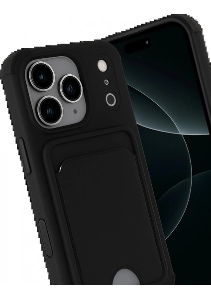 Apple iPhone 17 Pro Max Kelvin Kartvizitli Silikon - Siyah fiyatları