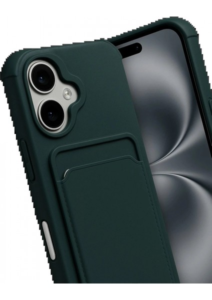 Apple iPhone 17 Kelvin Kartvizitli Silikon - Koyu Yeşil fiyatları