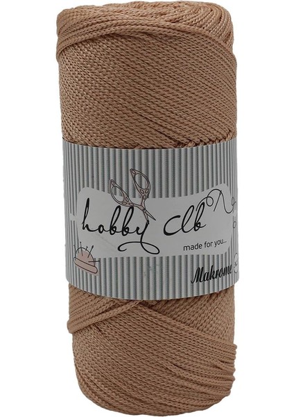 3 No Polyester Makrome Ip 100GR 2mm 032 Sütlü Kahve - 1 Adet