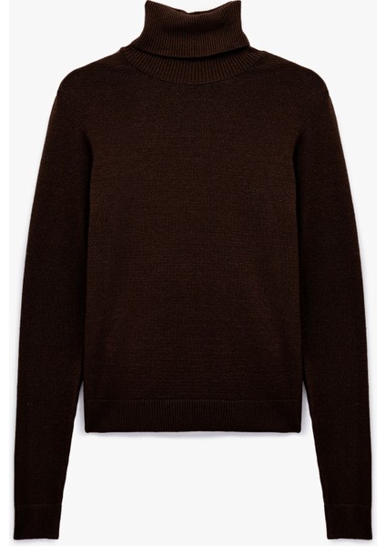 Uzun Kollu Balıkçı Yaka Triko Kazak