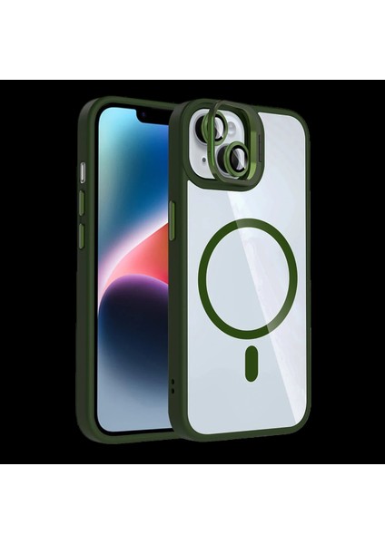 Apple iPhone 14 Remim Lensli Magsafe Standlı Kapak