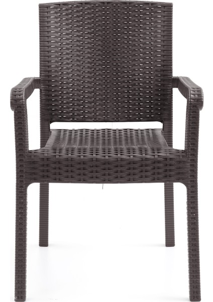 King 2'li Rattan Sandalye Kahve modelleri