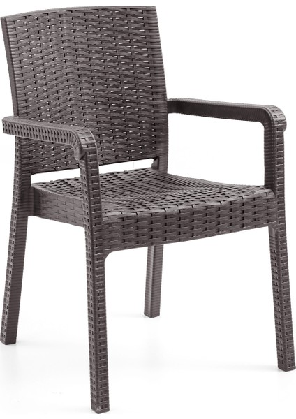 King 2'li Rattan Sandalye Kahve fırsatları