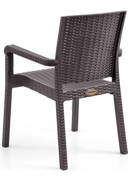 King 2'li Rattan Sandalye Kahve indirimleri