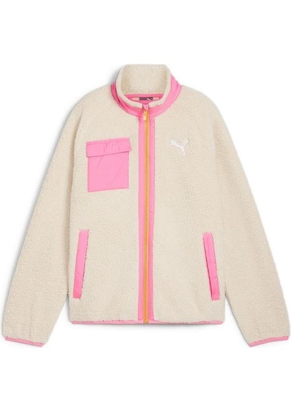 Hybrid Sherpa Jacket-Ekru Polar Ceket-Ekru