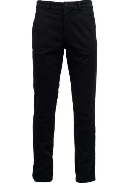 Erkek Slim Fit Pamuklu Chino Pantolon - Siyah